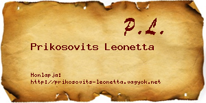 Prikosovits Leonetta névjegykártya